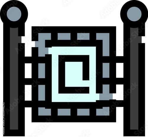 Decorative gate barrier representing security and property division