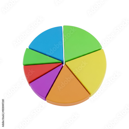 Free Download Colorful pie chart segment distribution visualizing data categories and proportions transparent background - GFXLoad