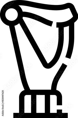 Prosthetic leg icon depicting mobility and rehabilitation