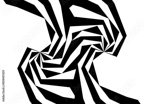 Vector pattern of black broken lines. Modern design element for gifts, textiles, interior, packaging, covers. Vector background. Stripes. Optical Illusion. Crumpled paper. Crystals, glass