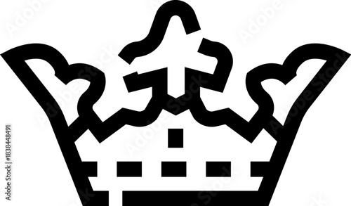 Crown symbol representing royalty, power, and authority concept
