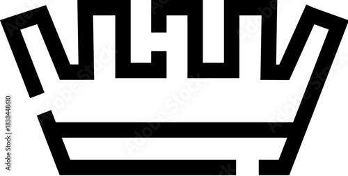 Minimal geometric crown line art representing royalty and leadership