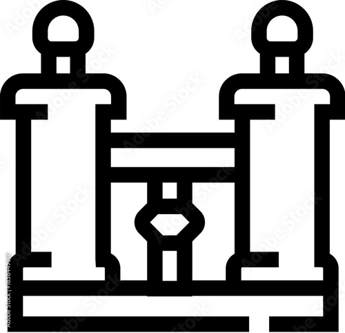 Rolling mill industrial process line icon
