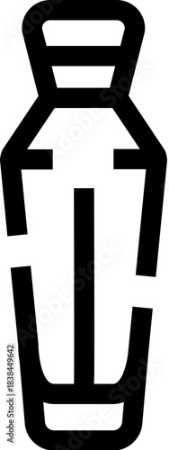 Ancient egyptian sarcophagus outline icon death concept