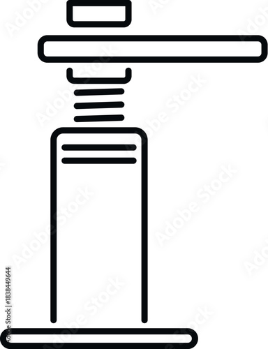 Car jack outline icon representing automotive repair and lifting tool
