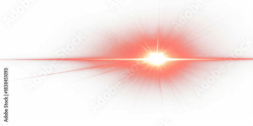 Abstract red background with glowing orange starburst illustration of light and fire energy
