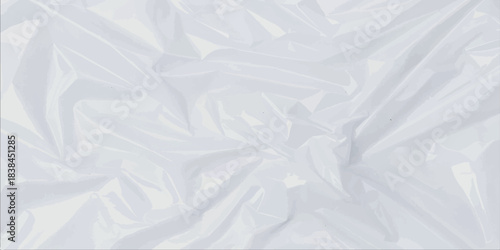 White crumpled paper texture with wrinkled pattern and rough, blank surface