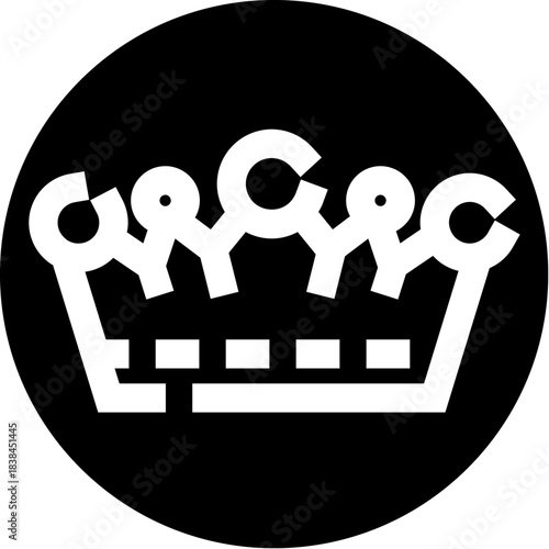 Crown logo icon representing power and monarchy