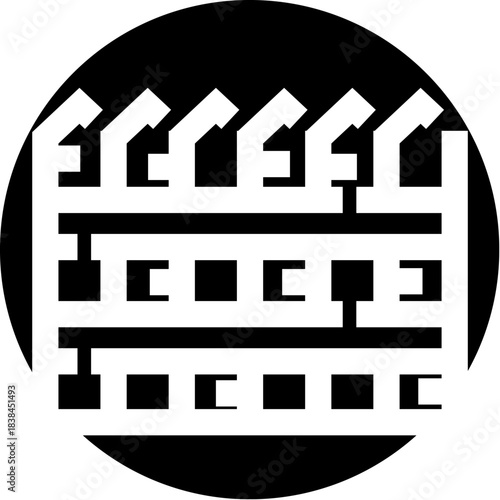 Barbed wire fence enclosing area as security barrier