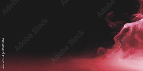 Red and green smoke on black creates a fiery animation effect with a powerful glow