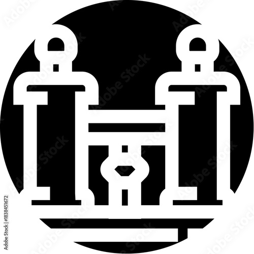 Colossi of memnon ancient egyptian landmark icon