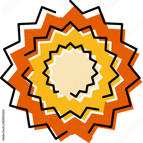 Exploding starburst comic boom graphic element illustration