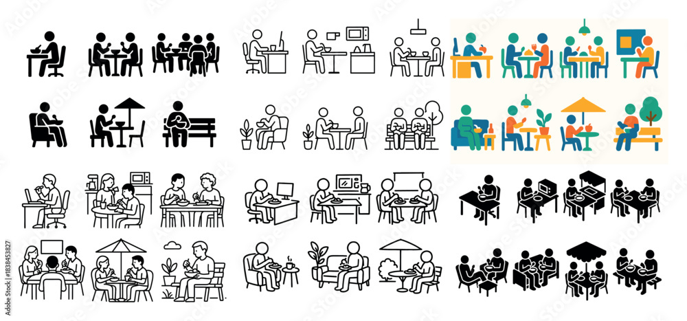 Fototapeta premium Diverse office and outdoor interactions