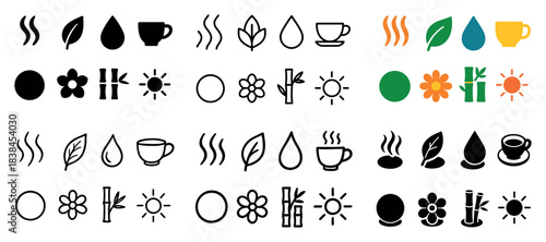 Icons of nature and beverages