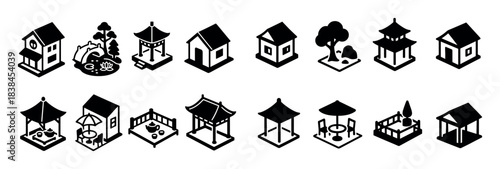 Isometric Tea Ceremony Icons