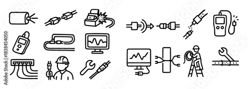 Fiber Optic Doodle Icons