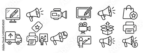 Hand-Drawn Advertising Icons