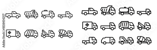 Minimalist Truck Icons