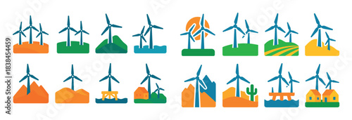 Wind Power Icon Set
