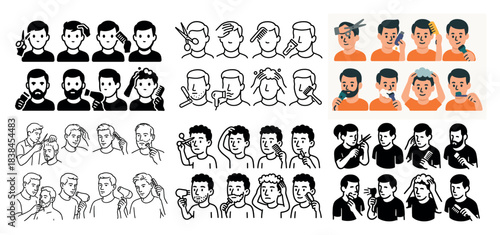 Male hair and beard grooming guide