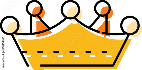 Golden royal crown symbolizing power, leadership, and success