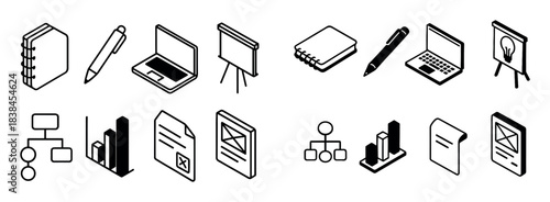 Isometric Office Icons