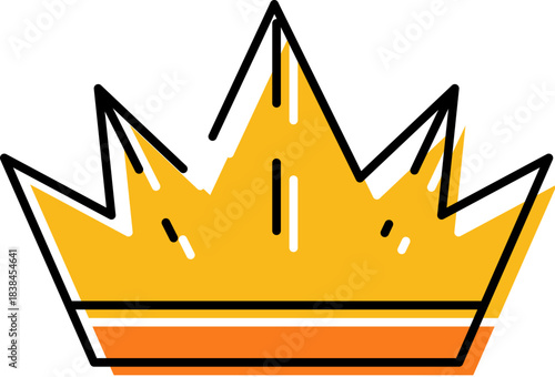 Golden doodle crown illustrating power and royalty concept