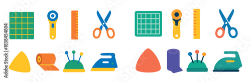 Colorful Sewing Tool Icons