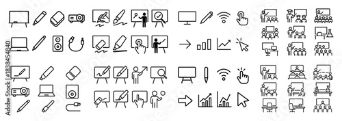 Business presentation icons collection