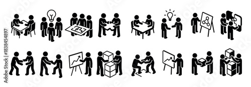 Isometric Teamwork Icons