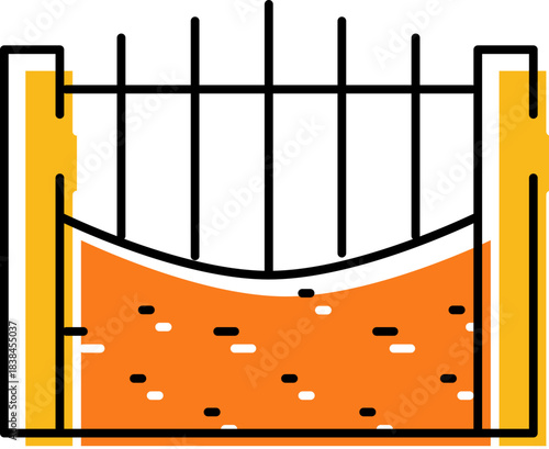Wastewater process icon showing clarification sedimentation tank