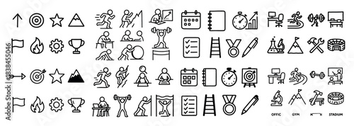 Sports and fitness icon collection