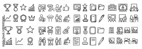 Business icons collection for success