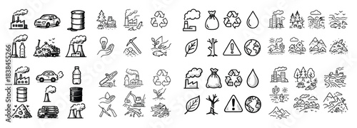 Environmental symbols and icons collection