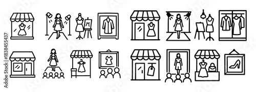 Fashion Doodle Grid