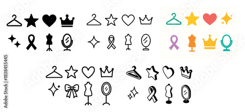 Fashion icons: hangers and crowns