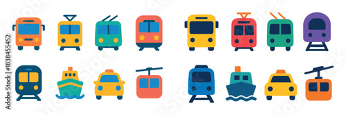 Colorful Transit Icons