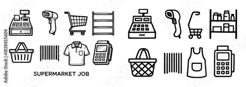 Supermarket Job Icons