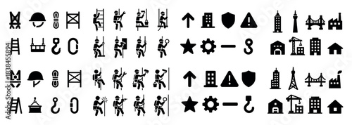 Industrial safety icons and tools
