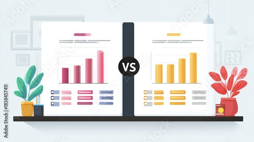 Business Data Comparison & Report Charts Analytics
