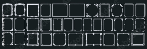 Elegant collection of diverse illuminated frames and futuristic borders for graphic design
