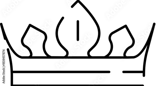Line art crown symbol representing royalty and leadership