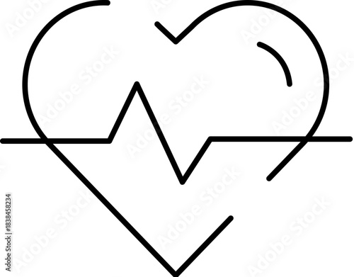 Heart and ekg line symbolizing medical health