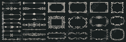 Elegant Vector Ornaments A Set of Vintage Decorative Frames, Borders, and Dividers