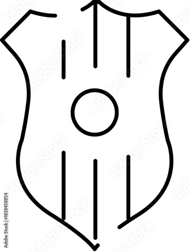 Shield badge icon symbolizing security and protection concept