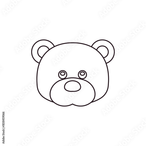 teddy bear toy gift cute soft plushie emoji symbol sign icon vector illustration isolated flat
