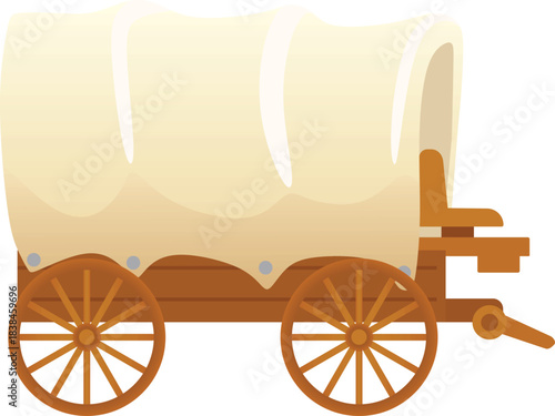 Retro cowboy wagon. vector illustration
