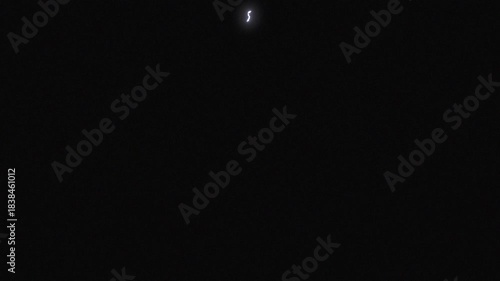 Different realistic lightning bolts isolated on a black background for visual effects overlay, at 60 fps