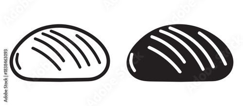 Fresh Bread Icon Vector Illustration for Bakery and Food Design. Bread Vector Icon Set for Breakfast and Snack Designs.