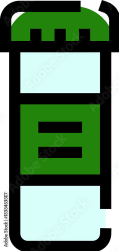 Medicine bottle icon representing health and pharmacy